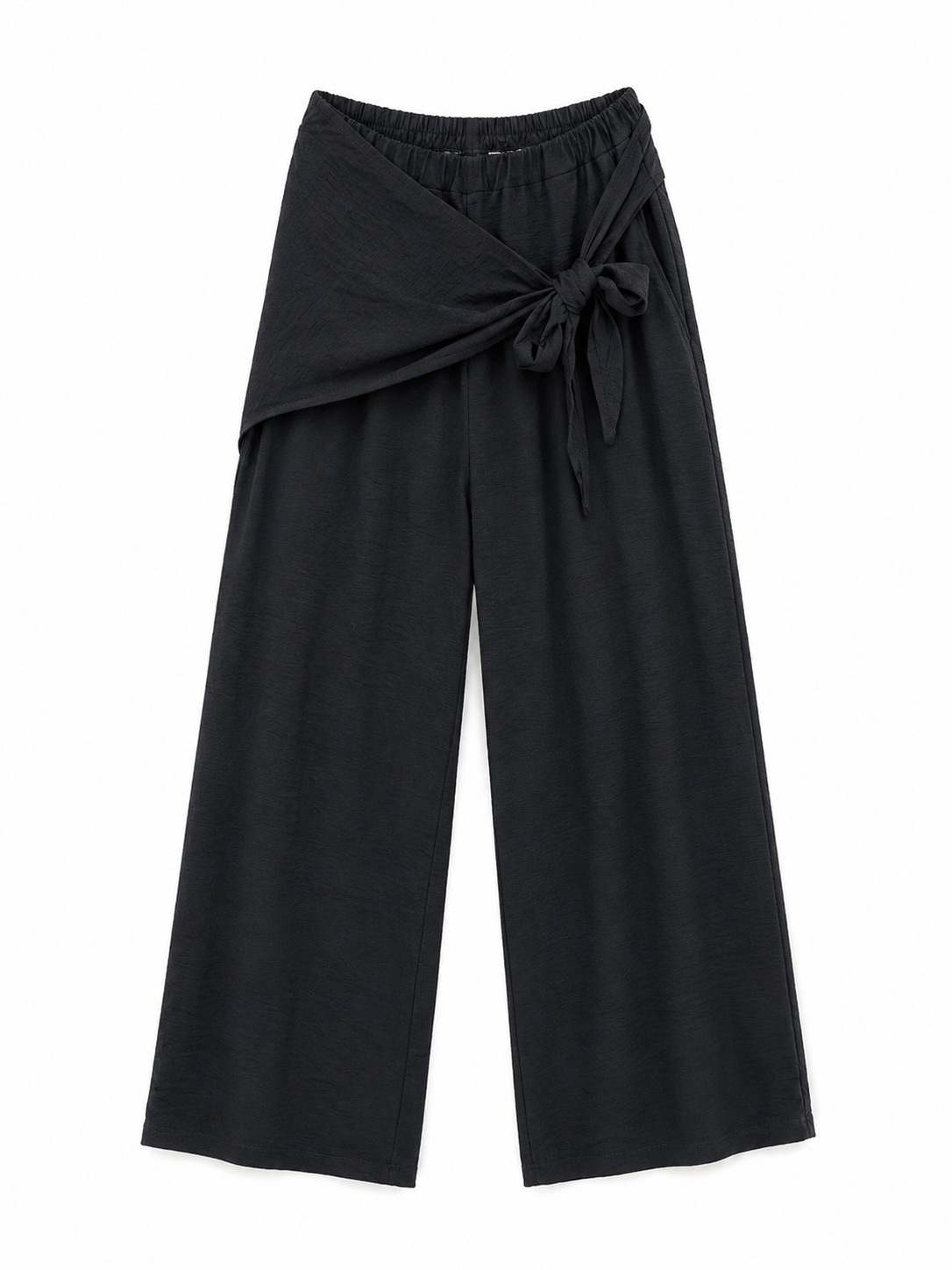 Pantalón fluido con detalle cruzado