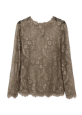 Camiseta blonda con transparencias