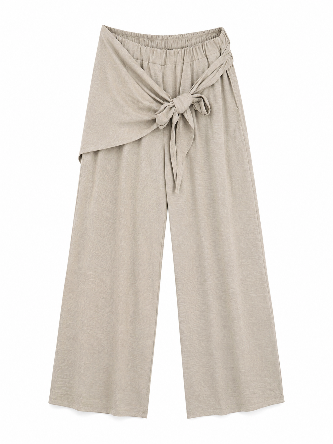 Pantalón fluido con detalle cruzado
